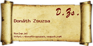 Donáth Zsuzsa névjegykártya