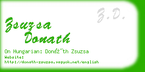 zsuzsa donath business card